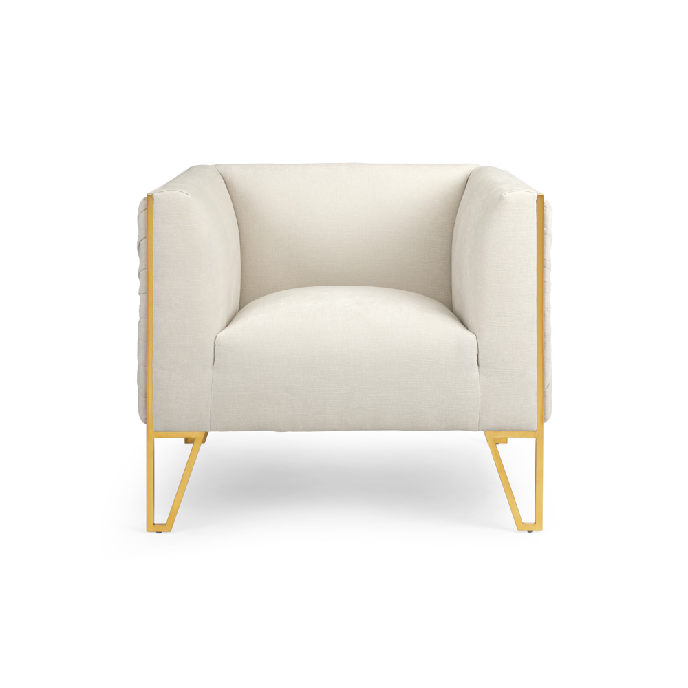 Truro Gold Accent Chair: Contessa Vanilla